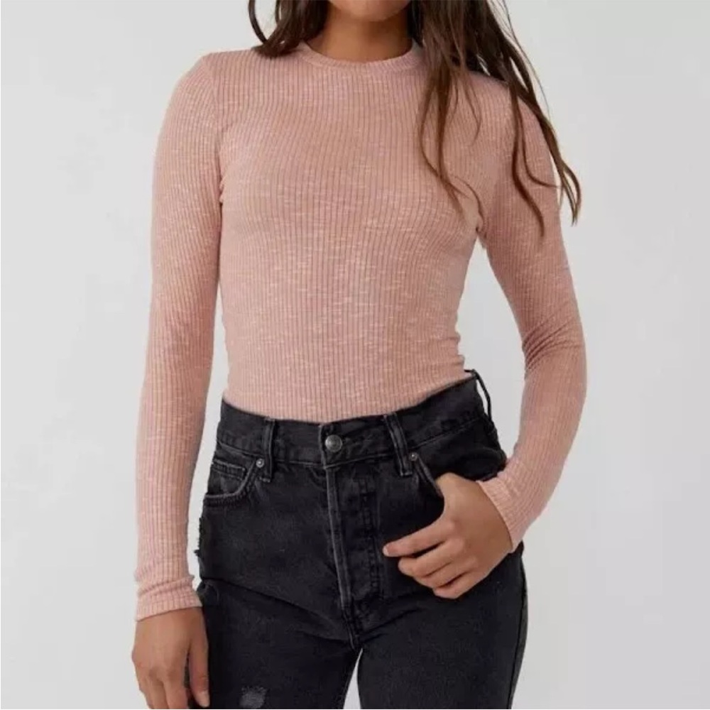 Free People Aura Layering Top Xsmall Stretchy Long Sleeve Semi Transparent